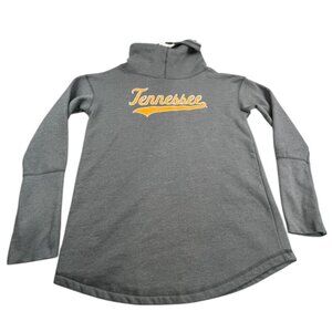 Tennessee Volunteers Sweatshirt Womens XL Gray Funnel Neck Thumbholes Cozy Vols